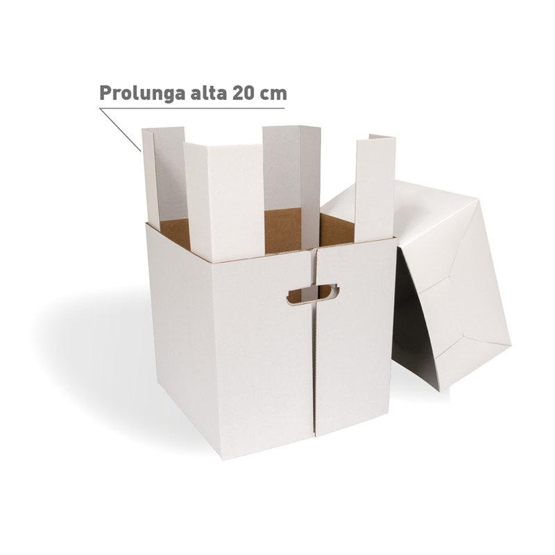 SCATOLE TORTE A PIANI 40X40X40 CON PROLUNGA